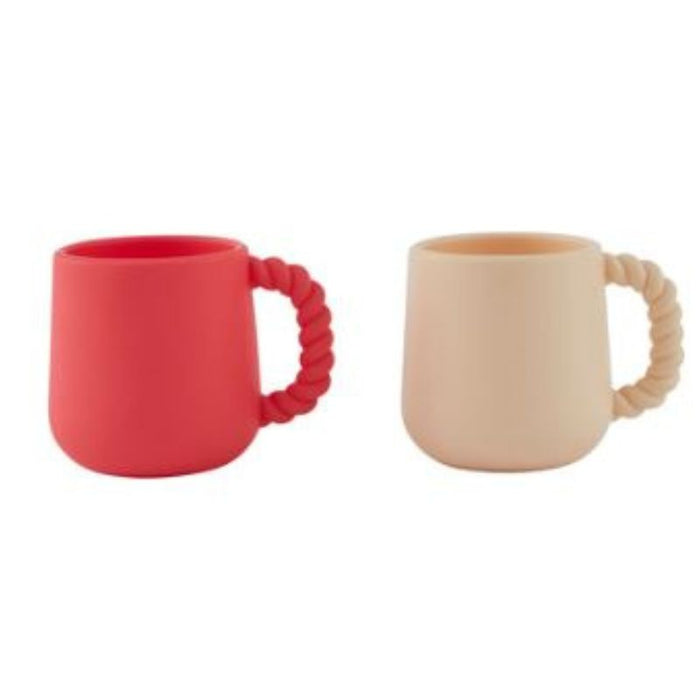 Mellow Cup - Pack of 2 - Cherry red / Vanilla par OYOY Living Design - OYOY MINI - Home Decor | Jourès Canada
