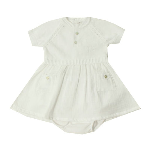 Newborn Dress and Bloomer - 1m to 12m - White par Dr.Kid - Dr.Kid | Jourès Canada