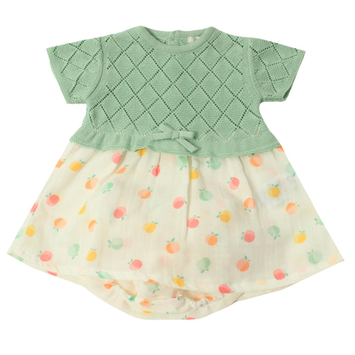 Newborn Dress and Bloomer - 1m to 12m - Green par Dr.Kid - Dr.Kid | Jourès Canada
