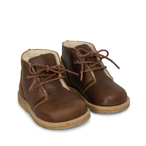 Woolie Leather Boots - Size 22 to 25 - Cognac par Konges Sløjd - Boots | Jourès Canada