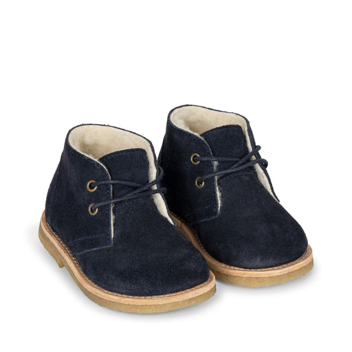 Woolie Leather Boots - Size 22 to 25 - Blue Nights par Konges Sløjd - Boots | Jourès Canada
