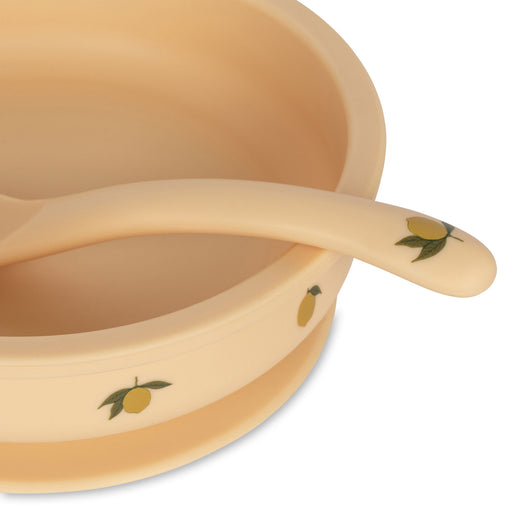 Bowl & Spoon set - Lemon par Konges Sløjd - Cups, Sipping Cups and Straws | Jourès Canada