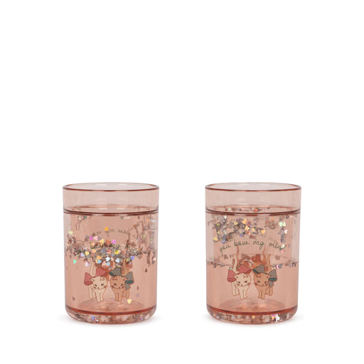 Kids Glitter Cups - Pack of 2 - Bow Kitty par Konges Sløjd - Cups, Sipping Cups and Straws | Jourès Canada