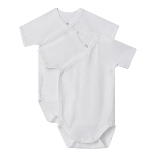 Short sleeves Cotton Bodysuits - 1m to 12m - Pack of 2 - White par Petit Bateau - Pants & Shorts | Jourès Canada