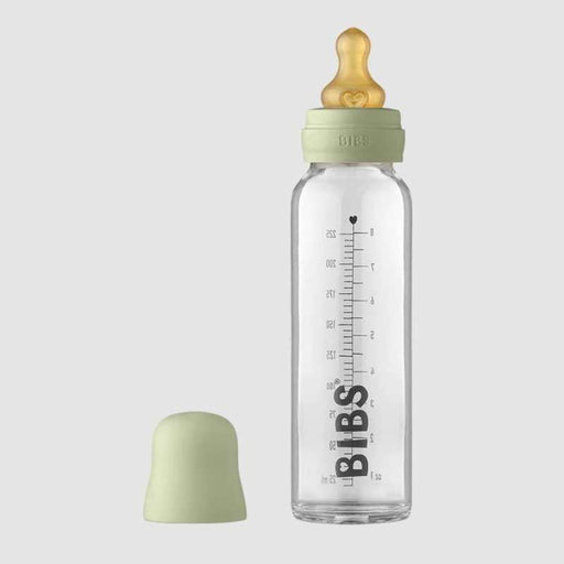 BIBS Baby Glass Bottle Complete Set Latex - 225ml - Sage par BIBS - Glass Baby Bottles | Jourès Canada