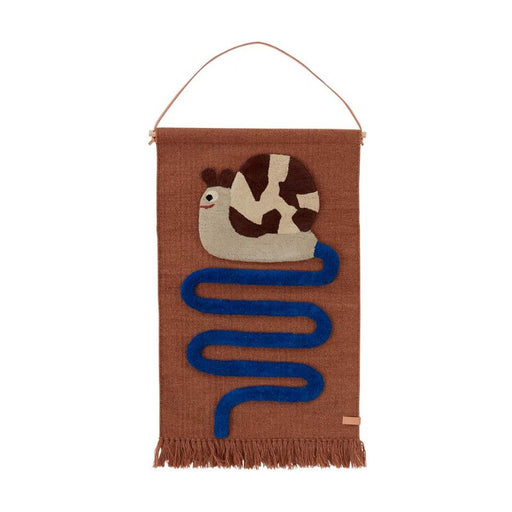 Sally Snail On The Way - Wall Rug - Optic blue par OYOY Living Design - Rugs, Tents & Canopies | Jourès Canada