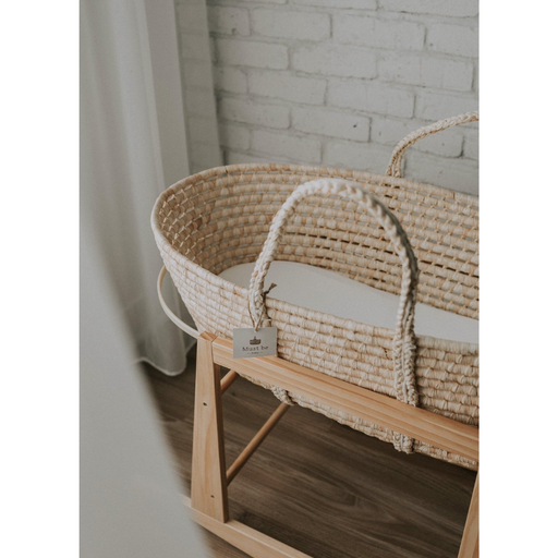 Organic Fitted Sheet For Changing Basket - Ivory par Mustbebaby - Changing Pads, Baskets & Cushions | Jourès Canada
