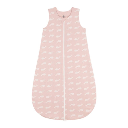 Organic Cotton Sleeping Bag for Baby - Newborn to 36m - Pink Whales par Petit Bateau - Pajamas, Baby Gowns & Sleeping Bags | Jourès Canada