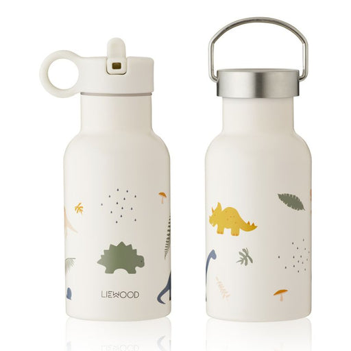 Kids Stainless Steel Thermos Anker Water Bottle - Dino mix par Liewood - On the go | Jourès Canada