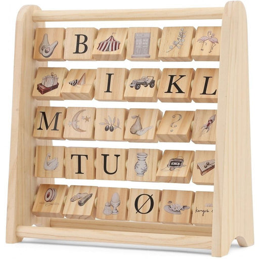 ABC Wooden Block Frame par Konges Sløjd - Alphabet & Numbers | Jourès Canada