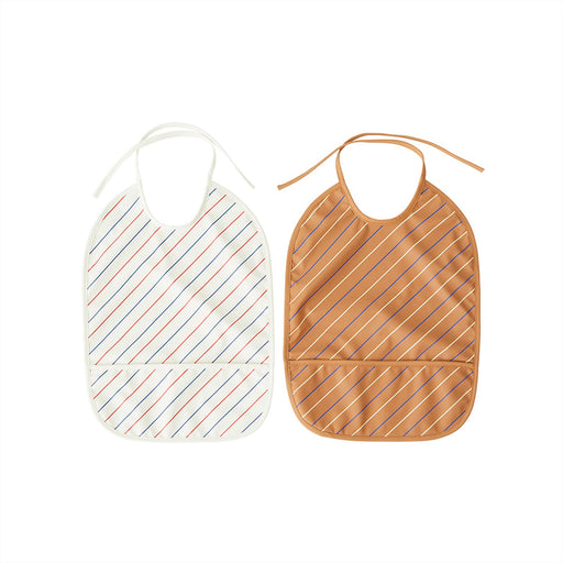Striped Bibs - Pack of 2 - Mellow / Caramel par OYOY Living Design - Sleeveless Bibs | Jourès Canada
