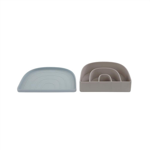 Rainbow Plate & Bowl - Dusty blue / Clay par OYOY Living Design - Plates & Bowls | Jourès Canada