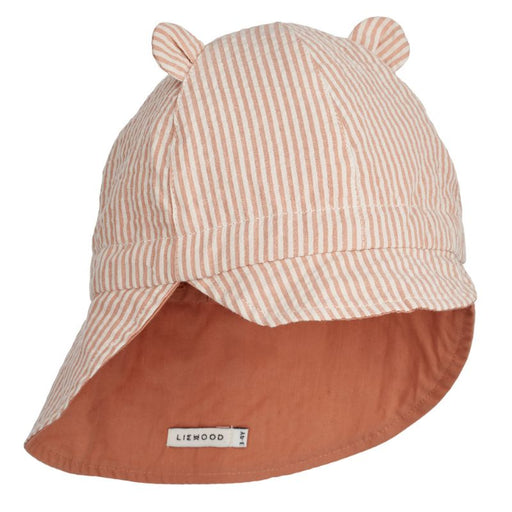 Gorm Reversible Seersucker Sun Hat - 0m to 2Y - Tuscany rose / Sandy par Liewood - Hats, Mittens & Slippers | Jourès Canada