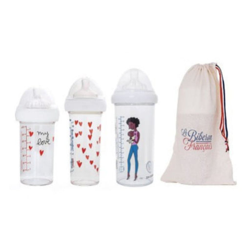 Baby bottle - Afro Mom - Set of 3 par Le Biberon Francais - Le Biberon Francais | Jourès Canada