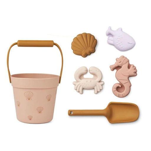 Silicone Dante beach set - Sea creatures / Pale tuscany multi mix par Liewood - Kids - 3 to 6 years old | Jourès Canada