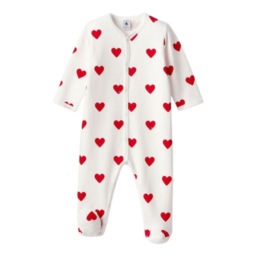 Organic Cotton Dors-Bien Pyjamas - 1m to 6m - Hearts par Petit Bateau - Pajamas, Baby Gowns & Sleeping Bags | Jourès Canada