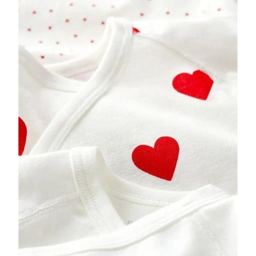 Short Sleeves Cotton Bodysuits - 1m to 12m - Pack of 3 - Hearts par Petit Bateau - Pants & Shorts | Jourès Canada
