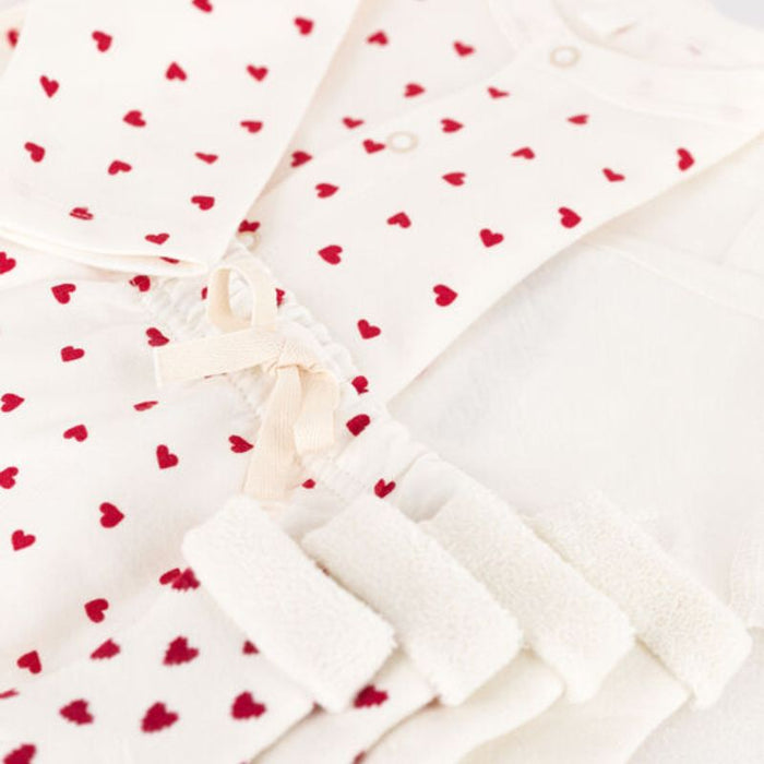 5-piece Cotton set- 1m to 3m - Pack of 5 - Hearts par Petit Bateau - Baby | Jourès Canada