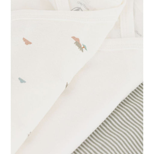Short Sleeves Cotton Bodysuits - Pack of 3 - 1m to 12m - Hippo par Petit Bateau - The Safari Collection | Jourès Canada
