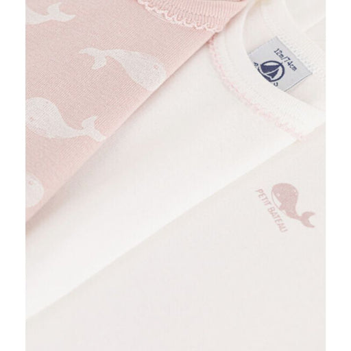 Short Sleeves Cotton Bodysuits - 3m to 24m - Pack of 3 - Pink Whales par Petit Bateau - Pants & Shorts | Jourès Canada