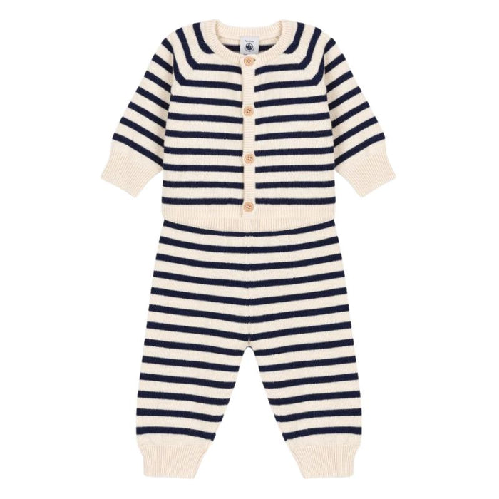 Wool Set - 1m to 18m - 2-pces -  Sailor Stripes par Petit Bateau - Clothing | Jourès Canada