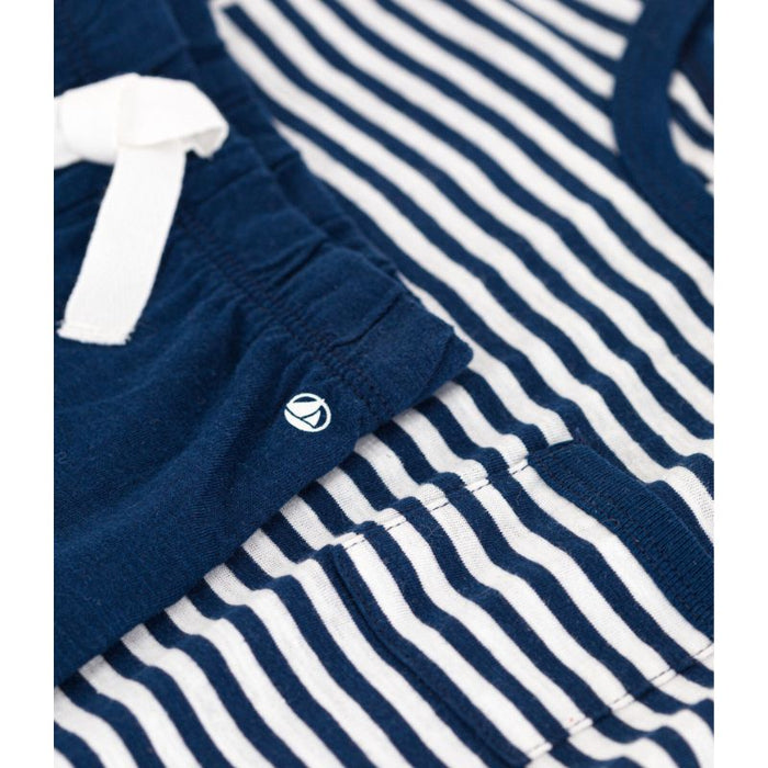 Short and T-Shirt Set - 1m to 18m - 2-pces -  Blue / Stripes par Petit Bateau - Clothing | Jourès Canada