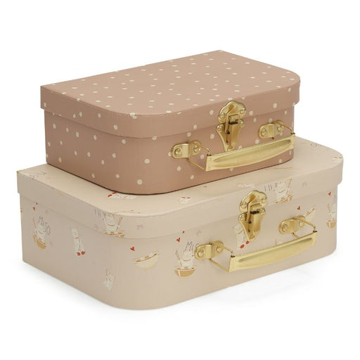 Kids Suitcases - Set of 2 - Sand dollar dot / Miso Moonlight par Konges Sløjd - Storage | Jourès Canada