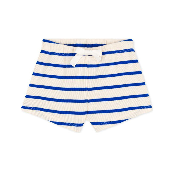 Cotton Short - 6m to 36m - Blue Stripes par Petit Bateau - Clothing | Jourès Canada