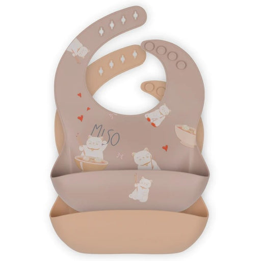 Silicone Bibs - Pack of 2 - Miso Moonlight/Shell par Konges Sløjd - The Space Collection | Jourès Canada