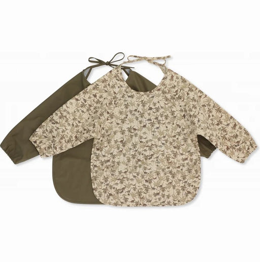 Dinner Bibs with Sleeves - Pack of 2 - Dino/capers par Konges Sløjd - Cape Bibs with Sleeves | Jourès Canada