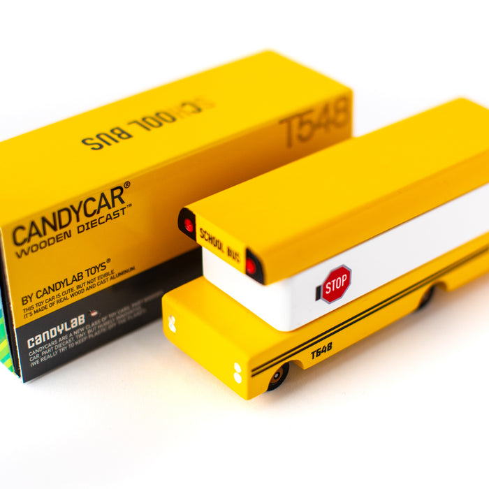 Voiture en bois - Candycar - Bus scolaire par Candylab - Bébé | Jourès Canada