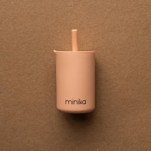 Straw cup with lid for baby - Blush par Minika - Minika | Jourès Canada
