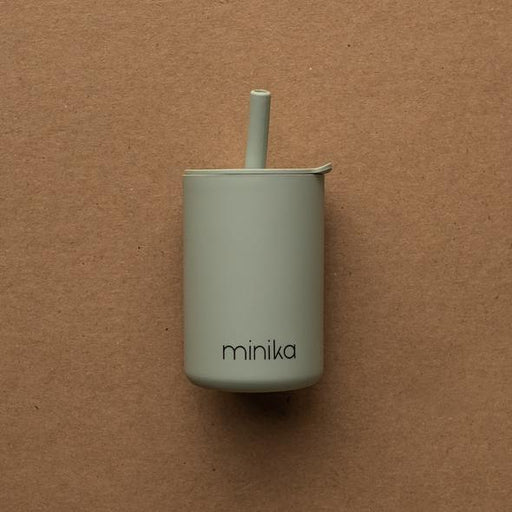 Straw cup with lid for baby - Sage par Minika - Minika | Jourès Canada