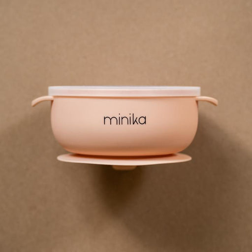 Silicone bowl with lid for baby - Blush par Minika - Minika | Jourès Canada