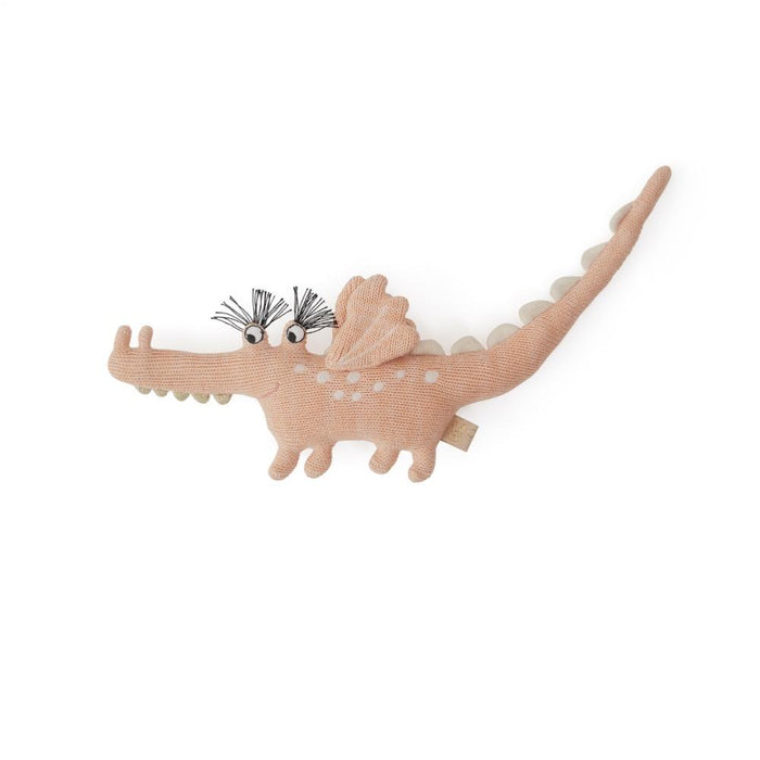 Darling Baby Rattle - Baby Yoshi Crocodile - Coral par OYOY Living Design - Accessories | Jourès Canada
