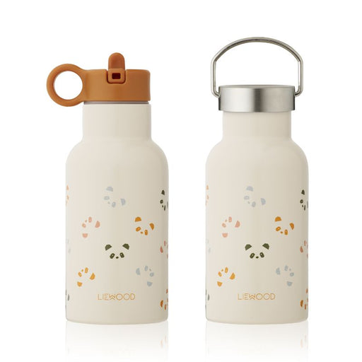 Kids Stainless Steel Thermos Anker Water Bottle - Panda sandy mix par Liewood - Back to School | Jourès Canada