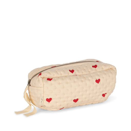 Quilted Toiletry Bag - Small - Amour rouge par Konges Sløjd - The Love Collection | Jourès Canada