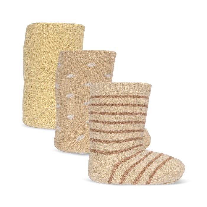 Lurex socks - Pack of 3 - Macaroon/Golden haze/Dot par Konges Sløjd - Baby Shower Gifts | Jourès Canada