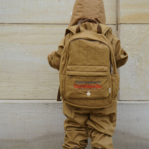 Storm Quilted Backpack - Dull gold par Konges Sløjd - Backpacks & Mini Handbags | Jourès Canada