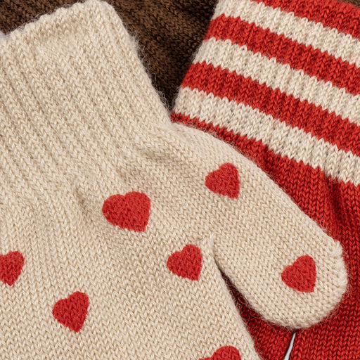 Filla Mittens - Pack of 3 - 6m to 3Y - Heart Mix par Konges Sløjd - The Love Collection | Jourès Canada