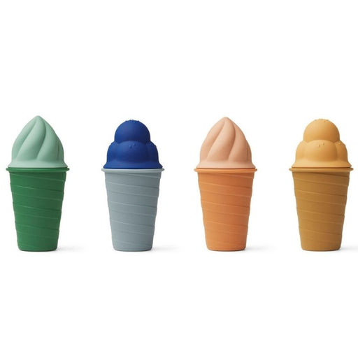 Bay Ice Cream Toy - Pack of 4 - Surf/Blue Multi mix par Liewood - Bath toys | Jourès Canada