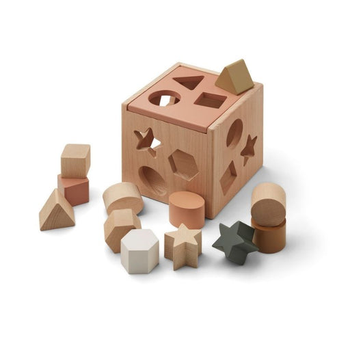 Mark Wooden Puzzle Cube - Geometric/Tuscany Rose Multi mix par Liewood - Stacking Cups & Blocks | Jourès Canada