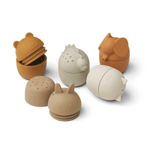 Gaby Bath Toys - Pack of 5 - Almond/Multi mix par Liewood - Bath toys | Jourès Canada