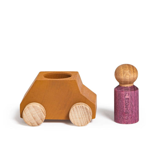 Petite Voiture en bois Avec Figurine - Ocre par Lubulona - Chambre | Jourès Canada