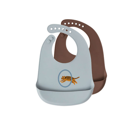 Bib Tiger - Pack of 2 - Blue/chocolate par OYOY Living Design - Year of the Tiger | Jourès Canada
