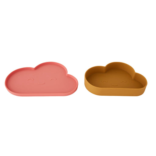 Chloe Cloud Plate & Bowl - Coral/Caramel par OYOY Living Design - OYOY MINI - Plates & Bowls | Jourès Canada
