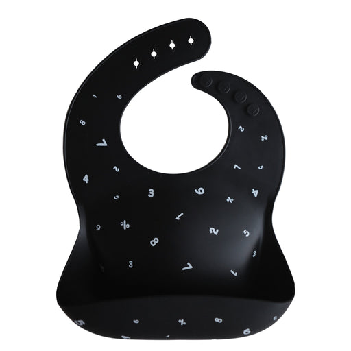 Adjustable waterproof silicone Baby Bib - Numbers Black par Mushie - Baby | Jourès Canada