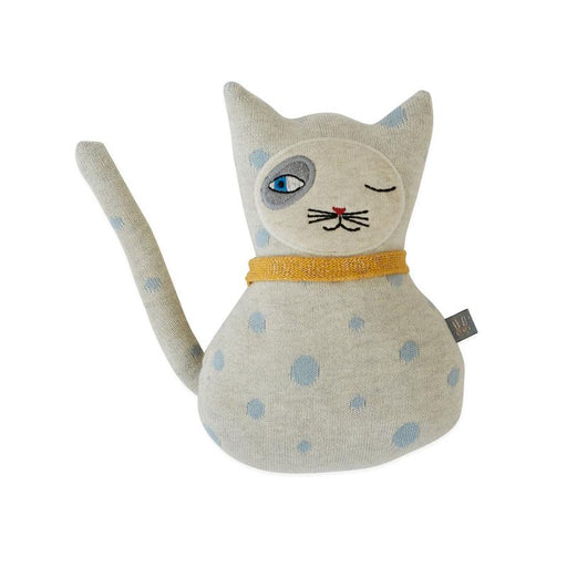 Darling - Baby Benny Cat - Off white / Pale blue par OYOY Living Design - OYOY MINI - Plush Toys & Rattles | Jourès Canada