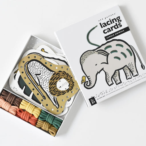 Lacing Cards - Jungle Animals par Wee Gallery - Arts & Crafts | Jourès Canada