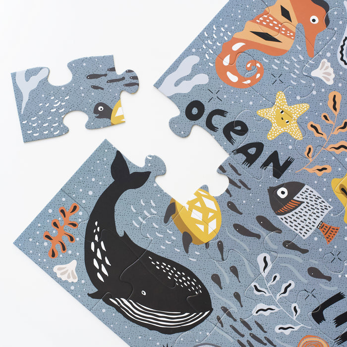 Floor Puzzle - Ocean Life par Wee Gallery - Baby - 6 to 12 months | Jourès Canada